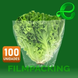 Bolsas de Polietileno 35+15x30x40 Cónica / Lechuga Hidropónica