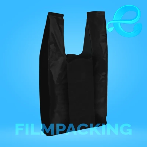 Bolsa Camiseta Negra 60x70x25 / Fuelle 11cm