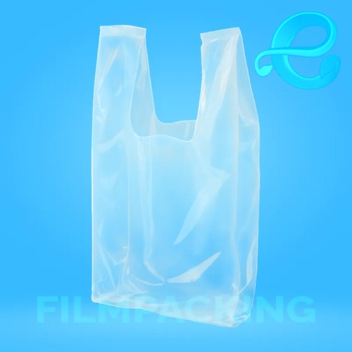 Bolsa Camiseta PEBD Transparente 60x70x70 / Fuelle 11cm